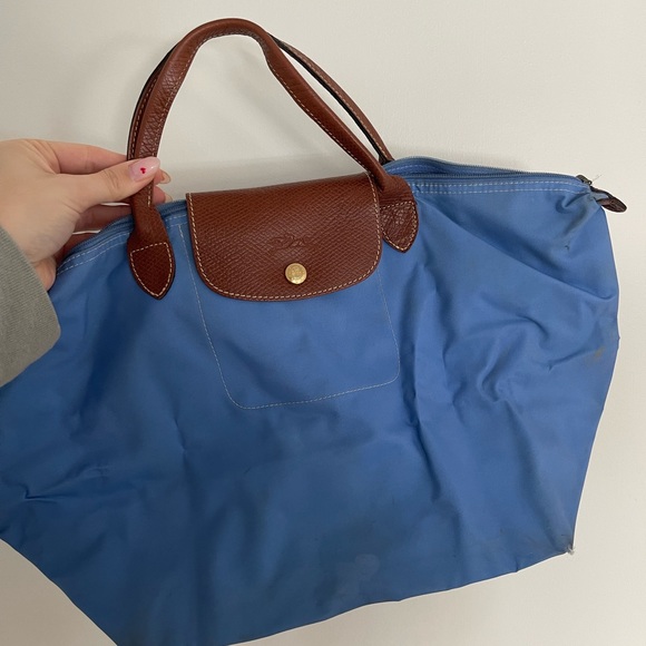 Longchamp Le Pliage Handle Bag in Blue - Picture 2 of 2